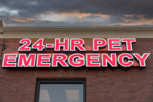 24-hour pet emergency signage